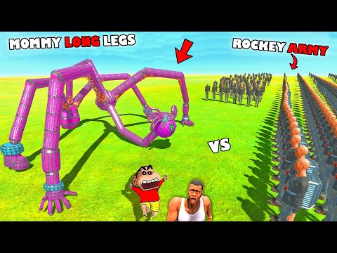 SHINCHAN MOMMY LONG LEGS vs CHOP and AMAAN EVERY UNIT in Animal Revolt Battle Simulator Hindi Game