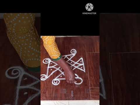 4*2 Indian traditional kolam Rangoli by pratima