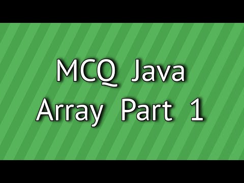 Mcq Java Array Part 1