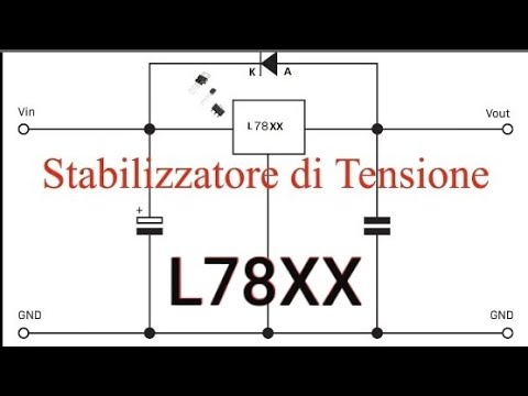 Stabilizzatore di tensione L78XX come funziona e come si applica su un circuito