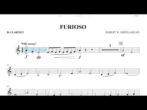 Furioso (Robert W. Smith) Bb Clarinet Play Along