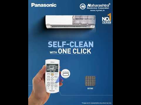 Panasonic AC Crystal Clean technology - one click and your AC will clean itself.