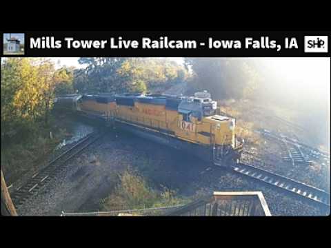 Live webcam view of Mills Tower Railcam Diamond Crossing