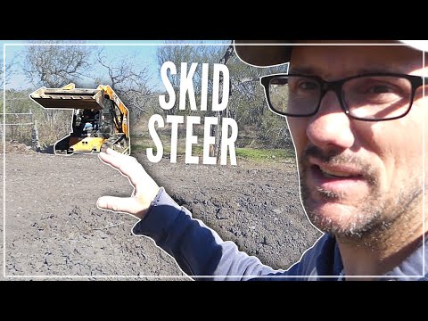 BREAKING GROUND for BARN FOUNDATION - Clearing and Preparing Land with CASE TR270 Skid Steer