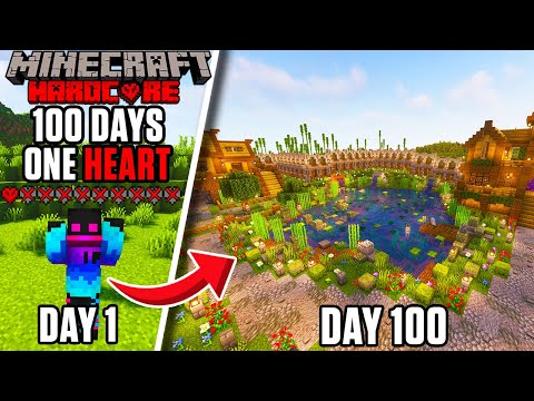 IT'S POPPERS - I Survived 100 Days on ONE HEART in Minecraft Hardcore!!