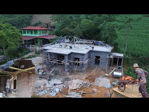 Build dream house Ep.10 | Building a new house for parents, the house after 45 days of construction