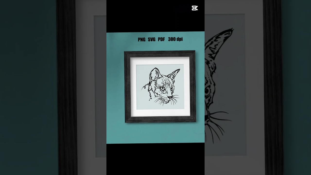 Vector drawing of cats. Cute cat. Portrait of cat