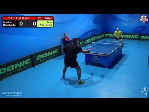 09:00 Bohdan Doroshenko 3 - 1 Petro Pidleteichuk West 1 WIN CUP 01.11.2022 | TABLE TENNIS WINCUP