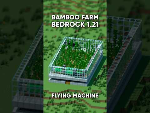 Minecraft Tutorial | Automatic Bamboo Farm 🎋 ( Bedrock 1.21+ ) #shorts #minecraft
