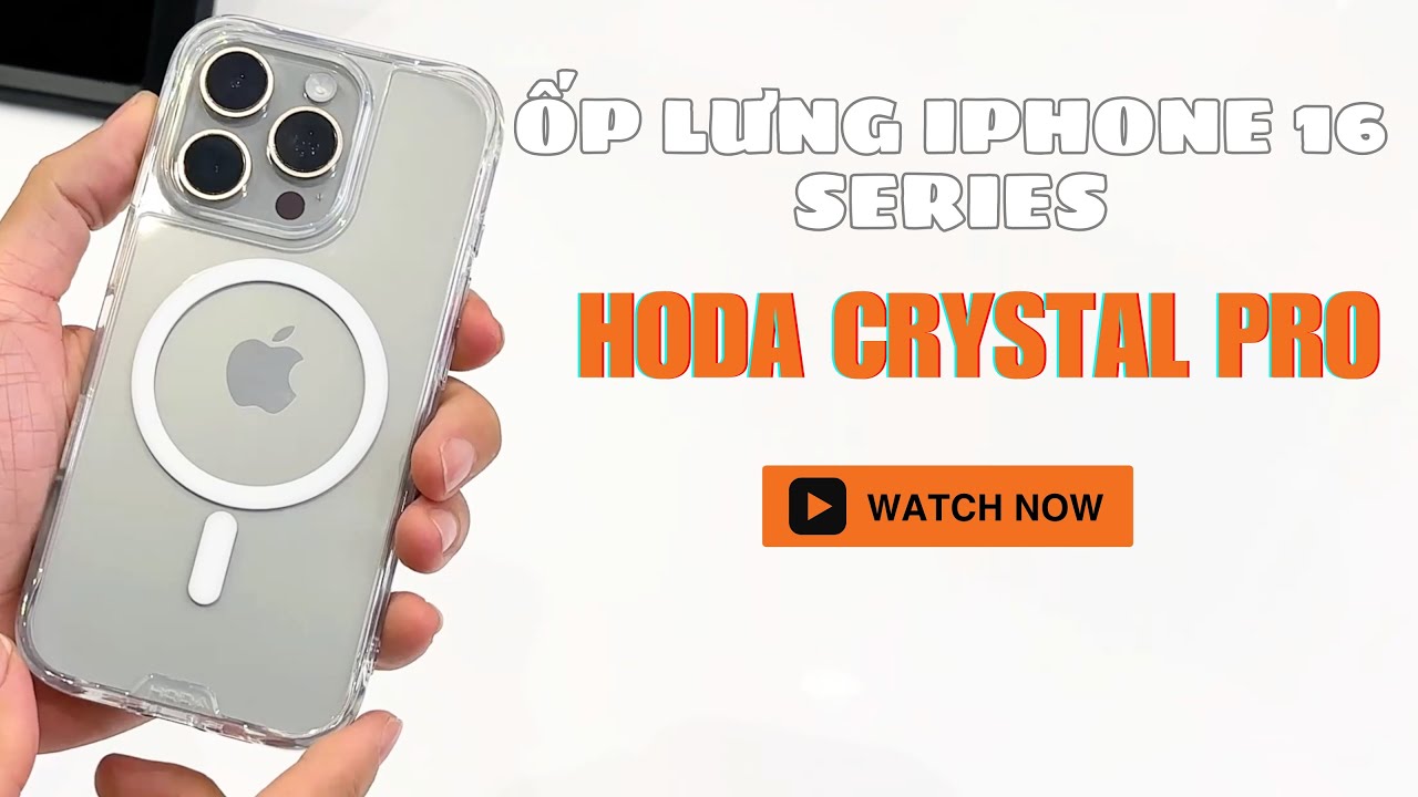 Ốp lưng Crystal Pro Glass With Magsafe HODA cho iPhone 16 Series