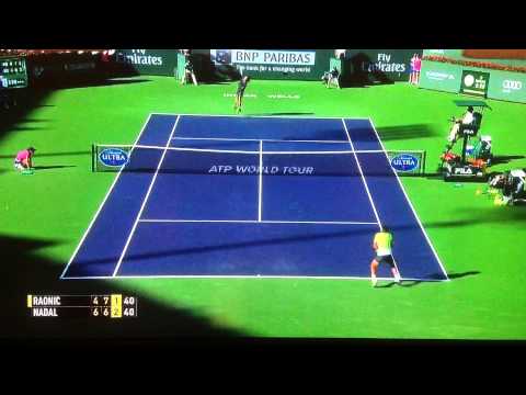 Milos Raonic stuns Rafa Nadal! Indian Wells 2015 Quarter Final