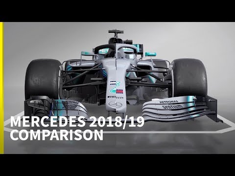 Mercedes F1 2018 v 2019 comparison