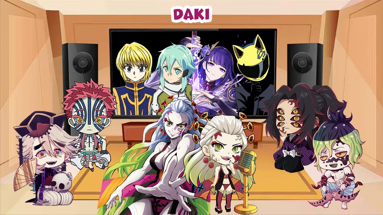 Upper Moons React to Daki Characters with Same Voice Actor as Upper Moon 6 (Demon Slayer)