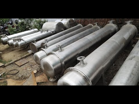 Stainless steel shell tube condenser, for hydraulic and indu...