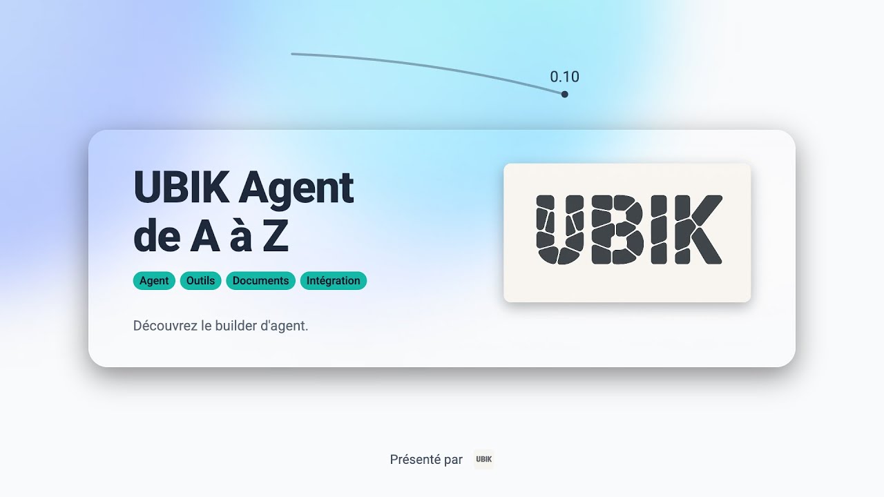 Agent builder UBIK: créez et testez un agent de support en 5 minutes