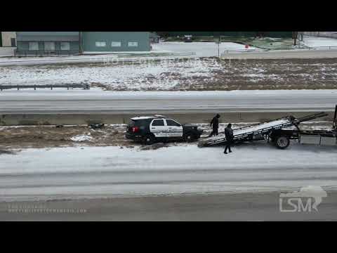 01-31-2023 Azle, TX - Azle officer loses control, hits median & rolls over