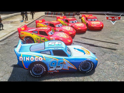 Crazy Rayo Lightning McQueen Dinoco Car Crashes Ep.56 - GTA 4