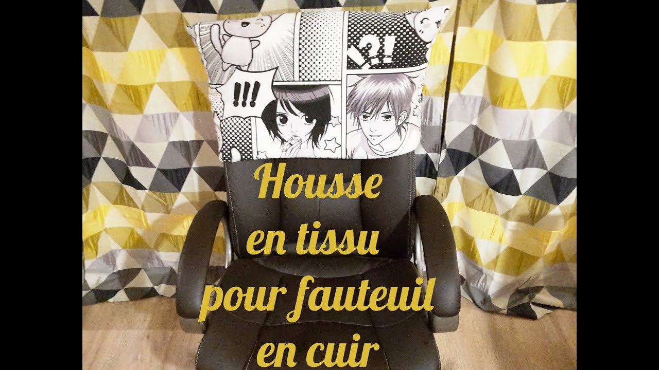 DIY Housse en tissu pour décorer un fauteuil en cuir