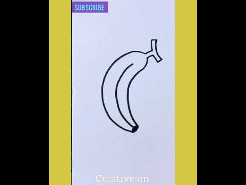 How To Draw Banana🍌& coloring | CREATIVE ON