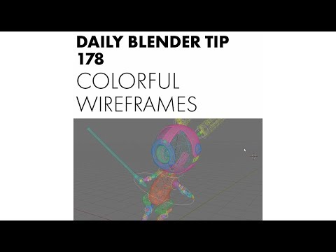 Daily Blender Tip 178 - Colorful Wireframes