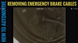 How to Remove Emergency Brake Cables from Backing Plate on Drum Brake System