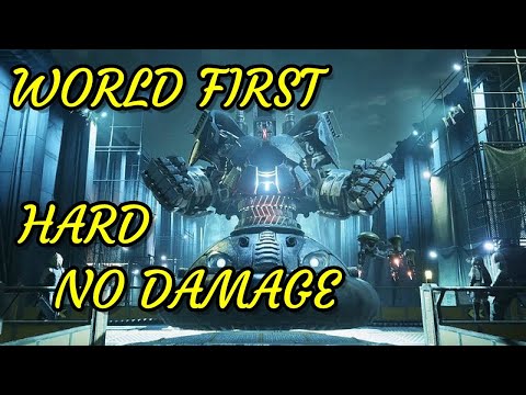 FINAL FANTASY VII REMAKE - WORLD FIRST VS AIRBUSTER HARD NO DAMAGE MATERIA BUILD NO TACTICAL MODE