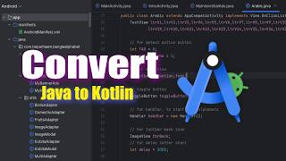 How to Convert Java to Kotlin in Android Studio