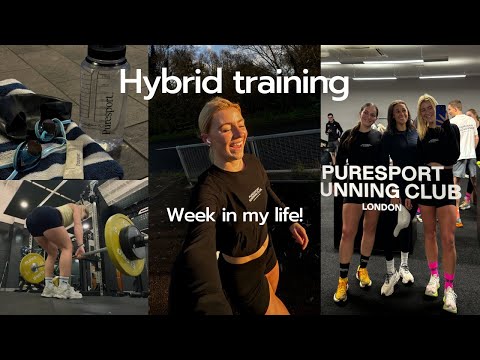 Train with me: week in my life, hybrid training, london, swimming, Puresport run club