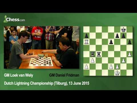 Loek van Wely-Daniel Fridman, Game 1 Of The Dutch Lightning Championship Playoff