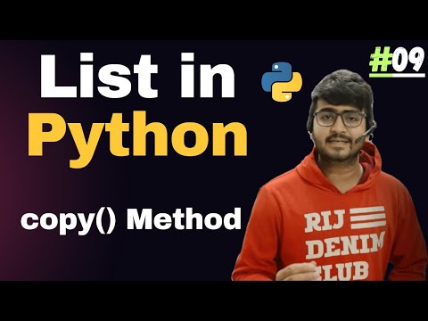 Copy Method In Python List List In Python Tutorial 09 Code Marathi