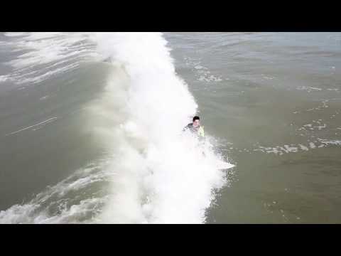 Drone footage of surfers at Bud Bud