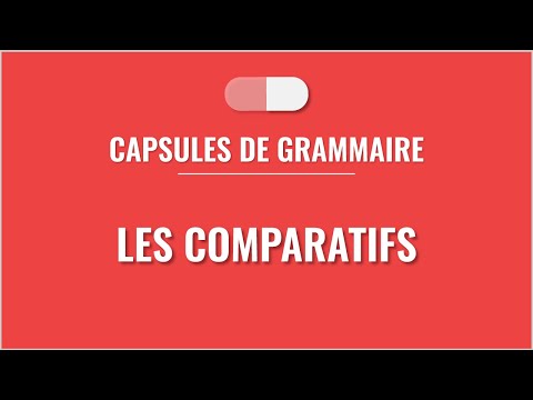 Les comparatifs en français