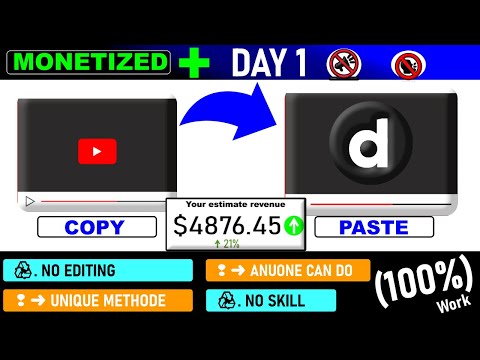 ⭕Earn $4k/Mo (Copy Paste) video on DAILYMOTION and earn money | USING UNIQUE METHODE