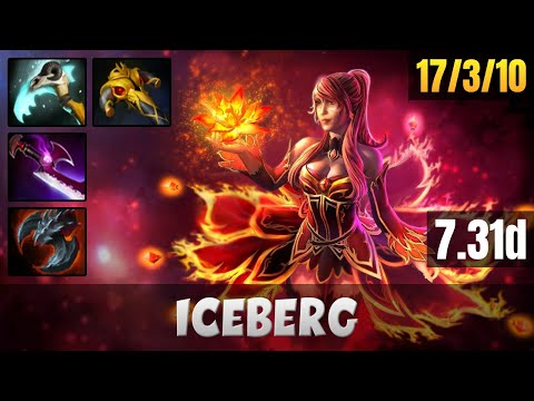 ICEBERG Lina MID LANE Gameplay WITH 17 KILLS | Dota 2 Full Game