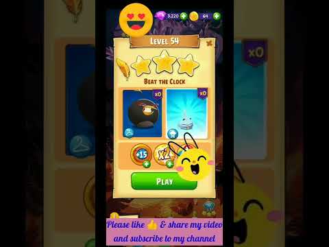 Angry birds pop! level 53 and level 54