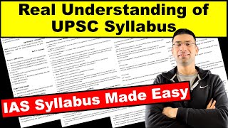 Real Understanding of UPSC Syllabus  IAS Syllabus 