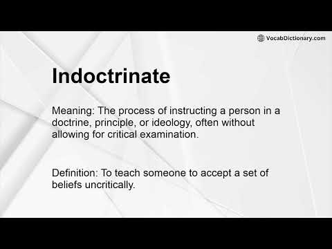 Indoctrinate Meaning