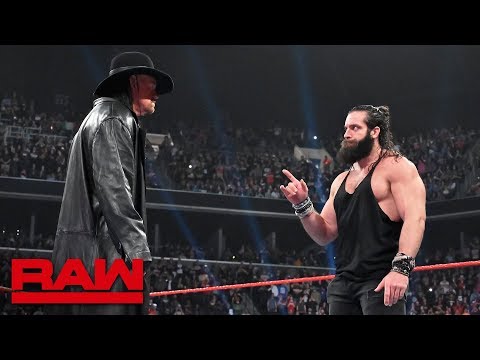 The Undertaker returns to silence “rapping” Elias: Raw, April 8, 2019