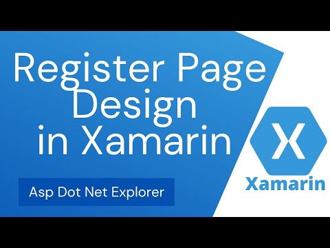 Design Simple Student Registration Page Using Xamarin Forms | Register UI | Xamarin Forms