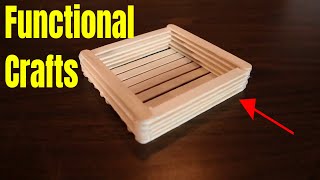How To Make A Popsicle Stick Box ( Jewelry Box | Storage Box )