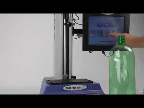 Top-load Testing with Bottle Height Measurement - Mecmesin Force Measurement