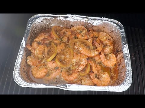Louisiana BBQ Shrimp On The Pit Boss Cooker