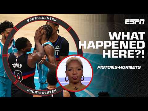 PISTONS & HORNETS BRAWL 🥊 'A moment of growth for Charlotte' - Monica McNutt | SportsCenter