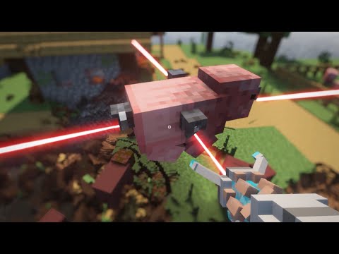 Craft - ROCKET BOOSTER vs 100 Realistic Minecraft PIGS in TEARDOWN