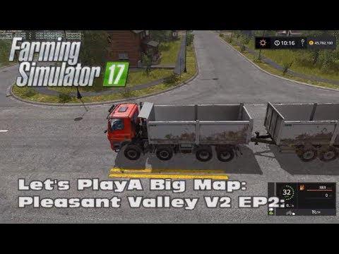 Farming Simulator 17 - Lets Play A Big Map - Pleasant Valley v2 Sheep grass and talking!