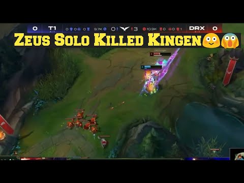 POV T1 Zeus Solo Kill DRX Kingen| T1 vs DRX 2022| Lck Summer 2022 | Onivia Highlights