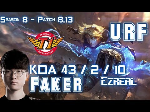 SKT T1 Faker EZREAL Playing URF - Patch 8.13 KR URF