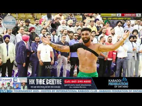 FINAL MATCH - Canada East Vs. India - 32nd Canada Kabaddi Cup 2025