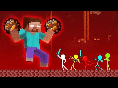 Stickman VS Minecraft: Giant Herobrine Attacks School - AVM Shorts Animation