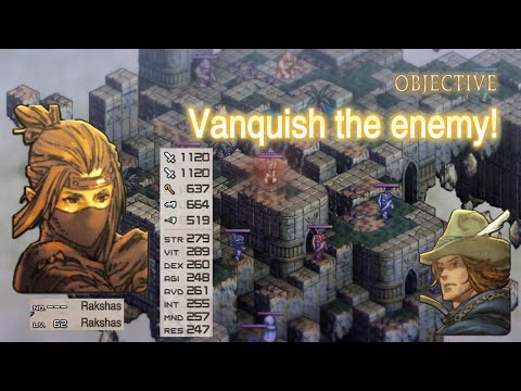 Defeat Rakshas! (Heavenly Generals) Tactics Ogre Reborn - San Bronsa Floating Ruins Level 8